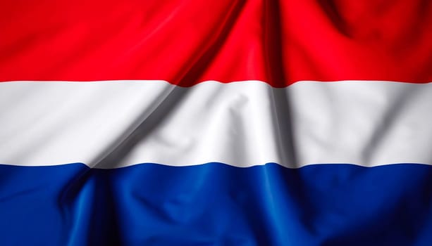 Netherland flag on a silk drape