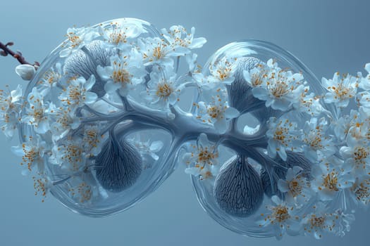 A captivating blend of floral aesthetics and organic forms beautifully representing the essence of natures beauty