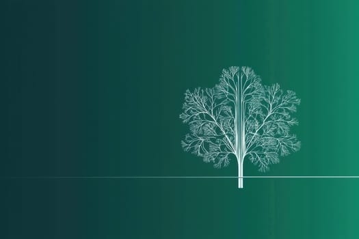 A sleek, minimalist tree design that symbolizes growth and sustainability against a contemporary backdrop