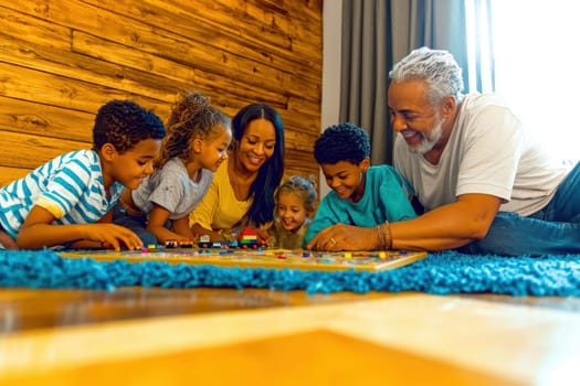 A joyful family gathered around the table for a game night, creating cherished memories that will last