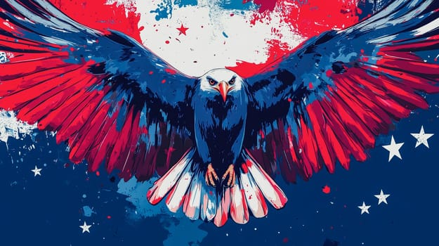 The eagle is a symbol of the USA and American Freedom. Ai art