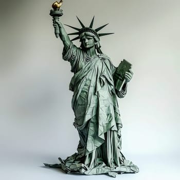 Statue of Liberty symbol of American freedom. Ai art