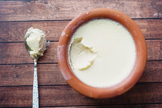 Experience the delight of freshly made yogurt being served at a local eatery.