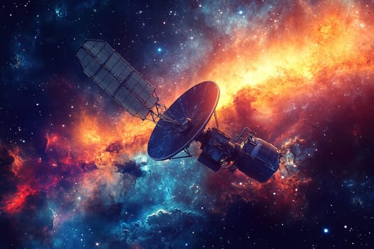 A space satellite flew far from Earth and ended up in a nebula.