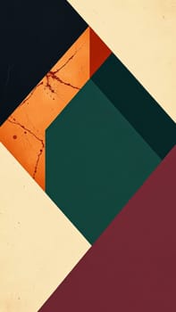 An abstract art composition of geometric shapes in bold colors. Textures add depth and visual interest, creating a modern and eye-catching design. The angular shapes create a dynamic feel.