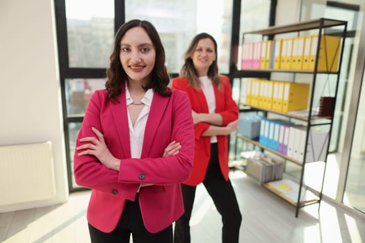 Two business professionals engaged in project planning.