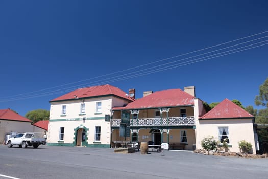 BOTHWELL, AUSTRALIA - FEBRUARY 06 2025: The rural historic town of Bothwell on a warm summer's day in Tasmania, Australia