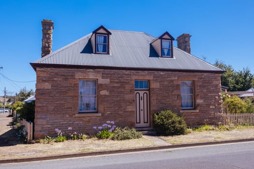 BOTHWELL, AUSTRALIA - FEBRUARY 06 2025: The rural historic town of Bothwell on a warm summer's day in Tasmania, Australia