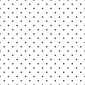 Seamless vector pattern, texture or background with black polka dots on white background. For desktop wallpaper and website design.