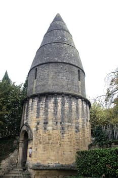 Lanterne de Morts, Lantern of the Dead, in Sarlat-la-Caneda, reflecting the town's architectural heritage and charm.