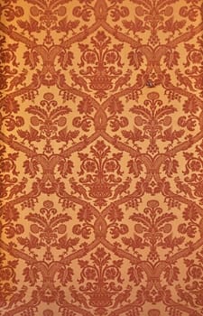 Textile wallpaper in Chambord castle in France