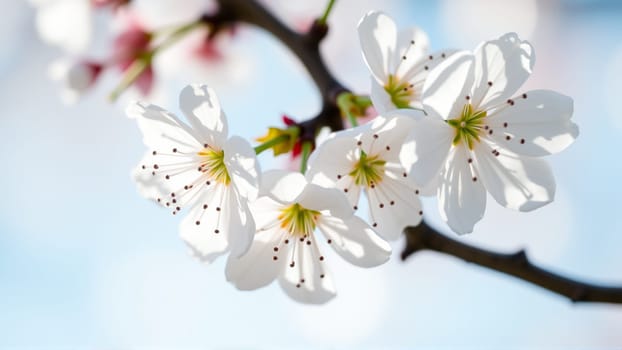Flowers on an apple tree in spring. High quality photo