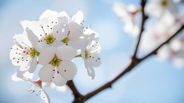 Flowers on an apple tree in spring. High quality photo