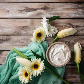 White body cream from environmentally friendly natural ingredients. High quality photo