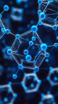 An abstract digital web of interconnected holographic nodes, each representing an aspect of ethics (transparency, fairness, accountability).