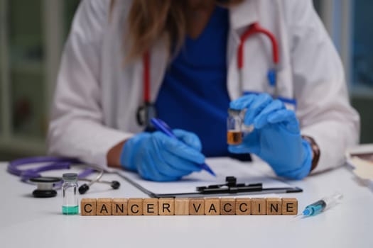 A dedicated researcher is developing an innovative cancer vaccine, showcasing advancements in medical science