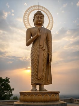 A detailed illustration of Lord Mahavira, the Jain Tirthankara, in an ascetic posture with serene expression.