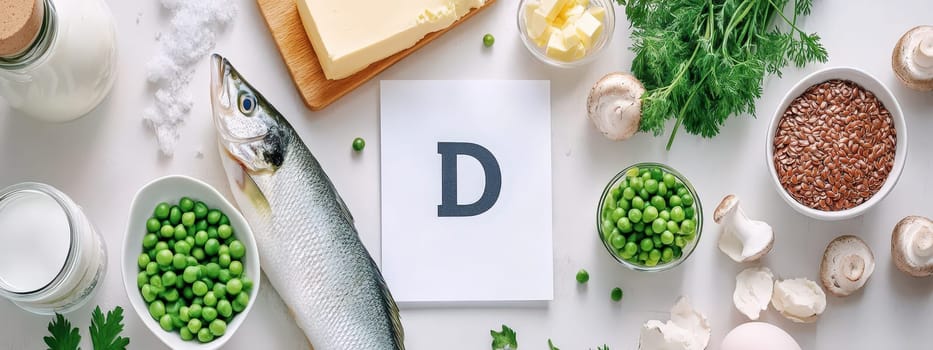products containing vitamin D. Selective focus. food.