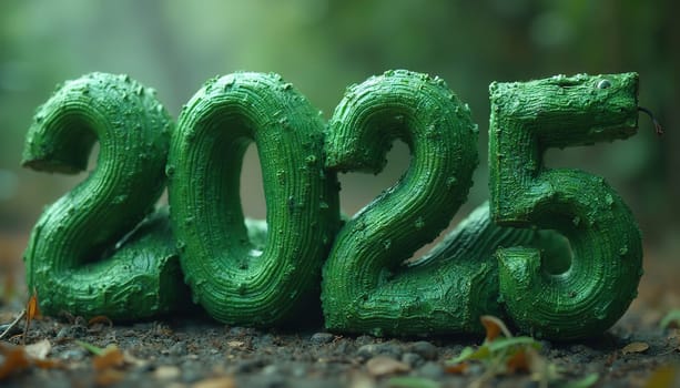 3d number 2025 for New Year celebration party, calendar or holiday poster. Generated AI.