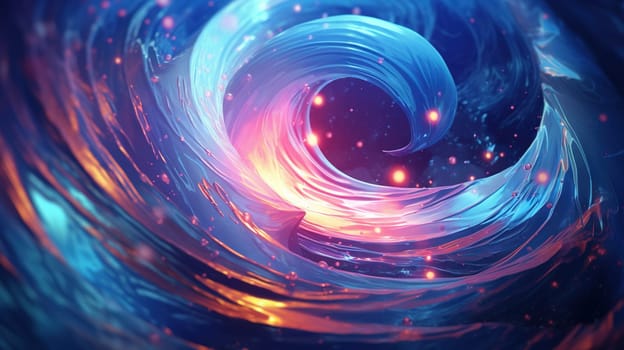 Abstract background with swirl of colors twisting in motion in vivid color vortex. Generated AI