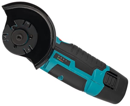 Small-sized cordless drill with a comfortable rubberized handle.