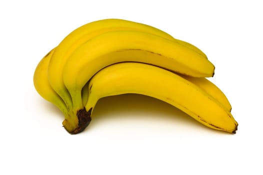 Bright yellow bananas lie side by side, displaying their smooth skin and curved shapes, inviting a nutritious snack.