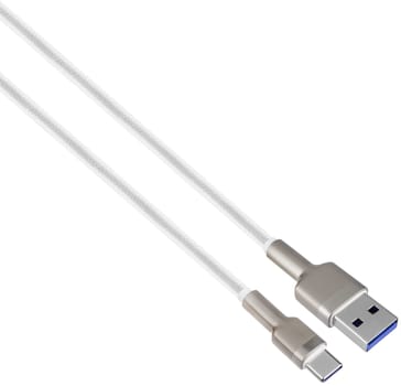 Cable with USB and Type-C connectors in a minimalistic style.