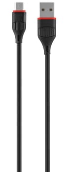 Flexible and durable micro USB to USB cable. Provides stable charging and fast file transfer.
