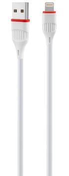 White USB to Lightning cable for Apple mobile devices.
