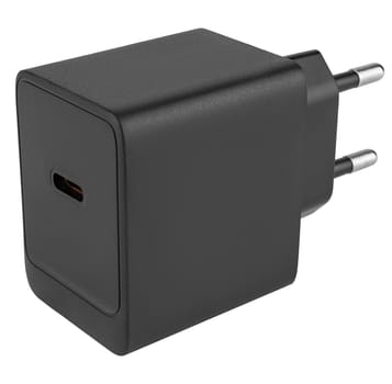 Powerful black colored power adapter for gadgets. Perfect for home, work and travel.