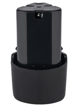 Battery for power tools, for screwdriver, on white background in insulation.