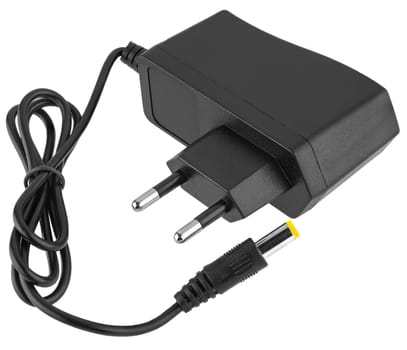 Power adapter for charging, on white background in insulation.