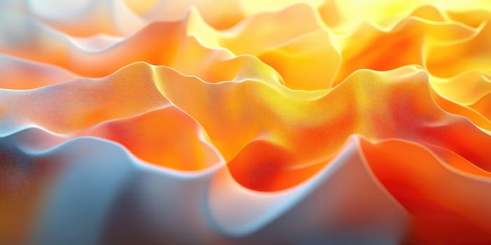 Soft, flowing waves of color create a mesmerizing abstract composition. The warm hues blend seamlessly, evoking a sense of movement and tranquility, inviting the viewer to explore further.