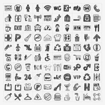doodle public sign icon