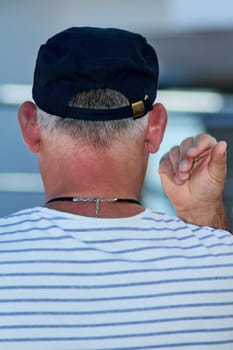 Gesture of greeting or signal from behind