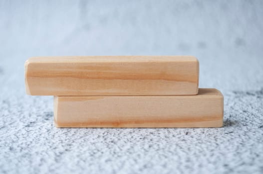 Wooden blocks with customizable space for text. Copy space concept.