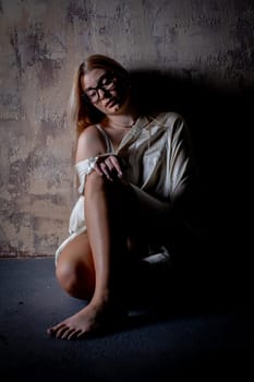 A captivating portrait of a woman, beautifully lit in warm tones, showcasing her unique beauty and tranquility