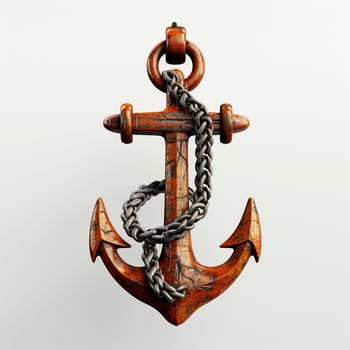 Cartoon style anchor isolated on the white background, created with generative AI