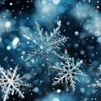 Snowflakes seamless pattern tile, created with generative AI