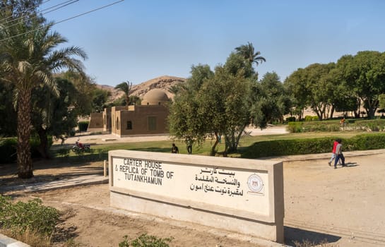 Luxor, Egypt - 2 November 2024:Exterior of Howard Carter house who discovered the tomb of Tutankhamun