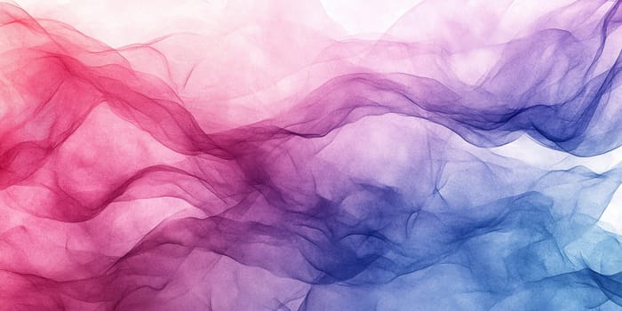 Gentle waves of fabric in shades of pink, purple, and blue blend together, creating a soothing visual effect that captures the essence of early morning light.