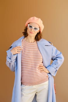 Beautiful woman in stylish european outfit outdoors