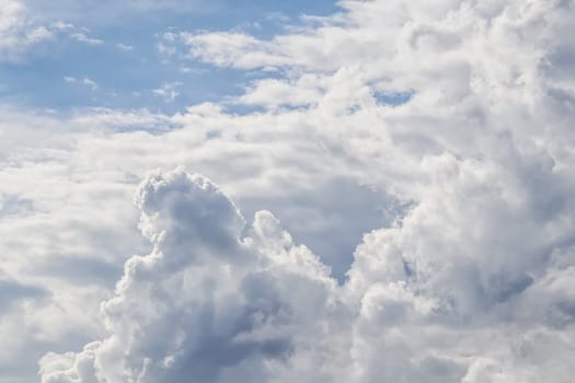Background of blue sky with beautiful natural white clouds.