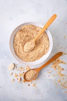 Making homemade panko and breadcrumbs from leftover bread and buns, zero waste concept