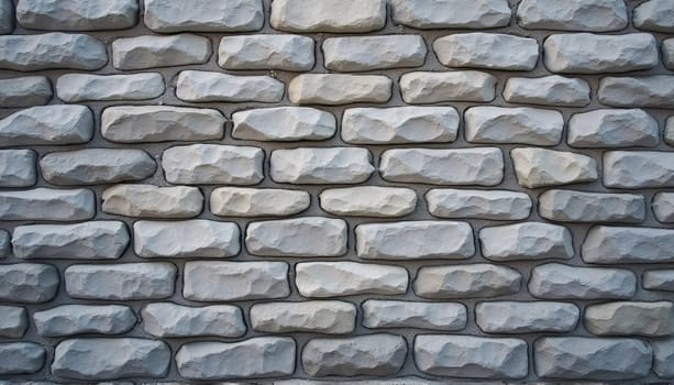 Smooth texture of a gray cobblestone wall or road backdrop. A path or pathway with a repeating surface pattern of tileable, gritty natural rock and stone. A 3D representation of a construction background in high resolution. . High quality photo