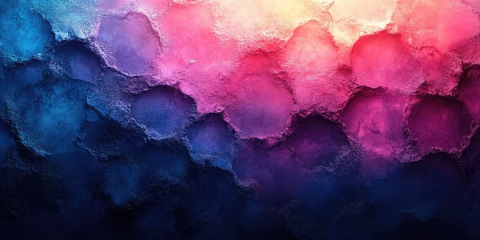 Bright and vivid hues of pink, purple, and blue blend seamlessly across a textured surface, creating a visually striking backdrop with depth and variation.
