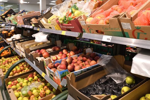 Moscow, Russia - APRIL 7. 2024. Magnit - largest grocery retailer