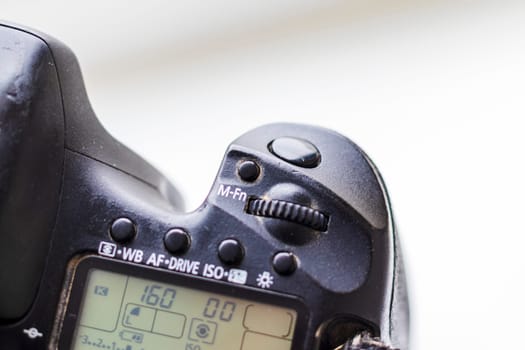 Close up shot of worn out camera body