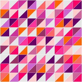 Seamless vector wrapping pattern, texture or background. Violet, navy blue, pink and dark grey colorful geometric mosaic shape. Hipster flat surface design triangle wallpaper with chevron zigzag print