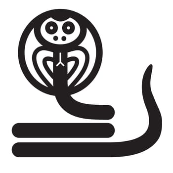 Cute simple black and white Cobra for logo
